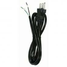 Satco 90-2086 - 10 ft Black 18/3 Svt Cord Set with