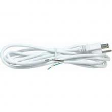 Satco 90-2414 - 8 ft White 18/3 Svt 105 with Plug