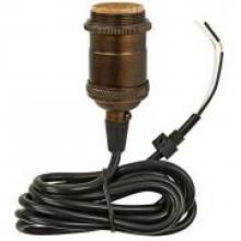 Satco 80-2281 - Dark Antique Brass 4 Pc Solid Brass Keyless Socket