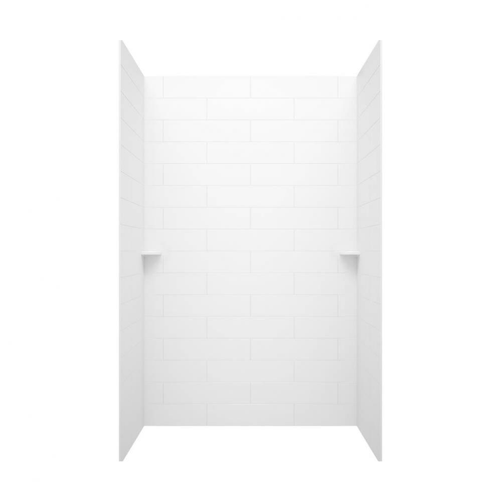 36'' x 62'' x 84'' Swanstone Subway Tile Bath Wall Bath Kit