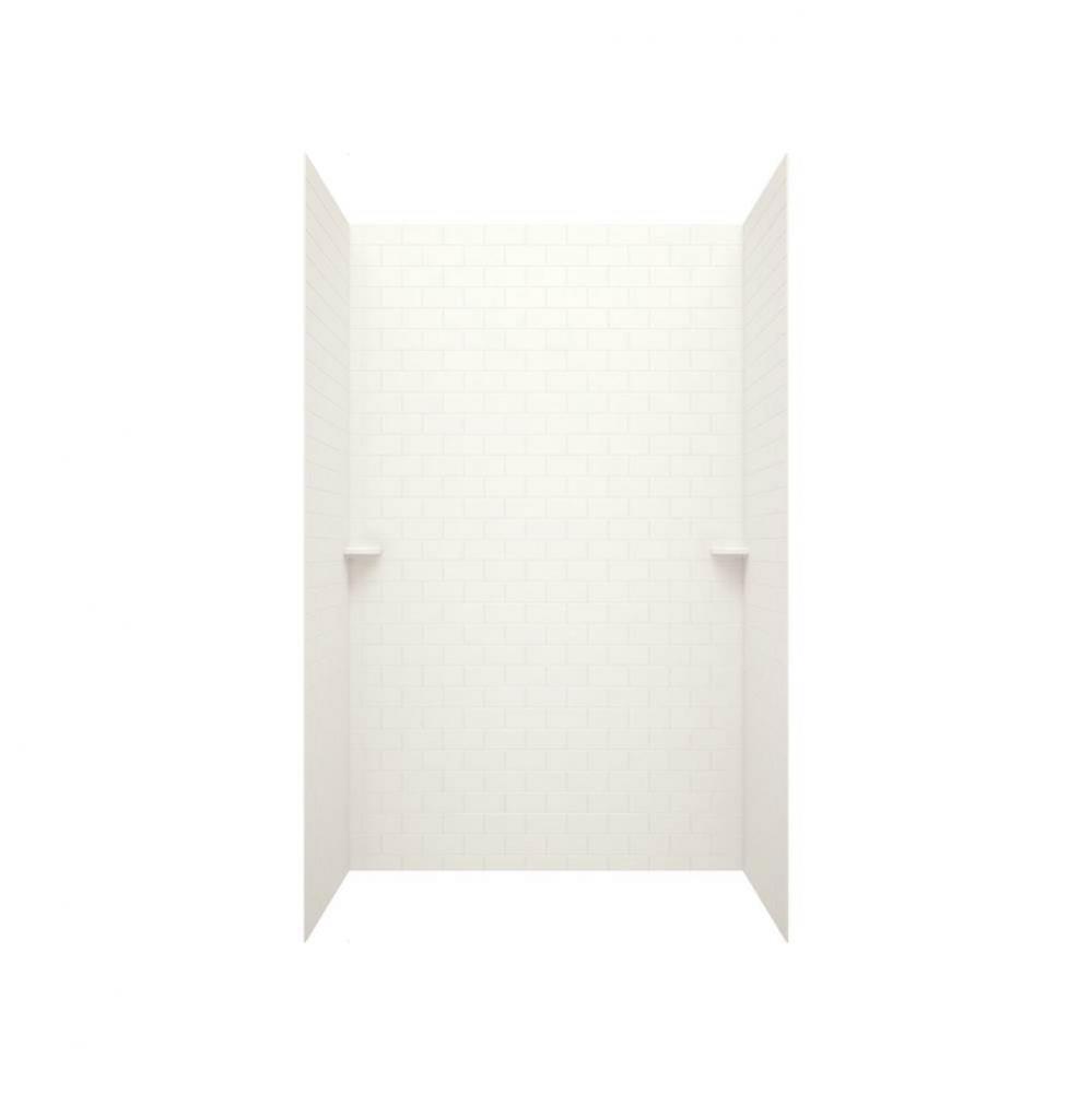STMK72-3636 36 x 36 x 72 Swanstone® Classic Subway Tile Glue up Tub Wall Kit in Bisque