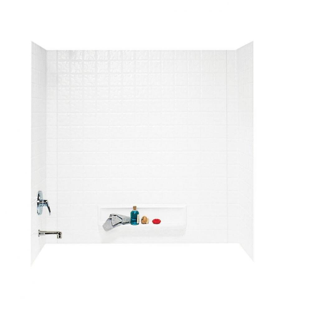 TI-3 30 x 60 x 60 Veritek Square Tile Glue up Tub Wall Kit in White