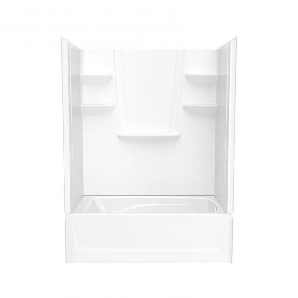 VP6036CTSL/R 60 x 36 Veritek™ Pro Alcove Right Hand Drain Four Piece Tub Shower in White