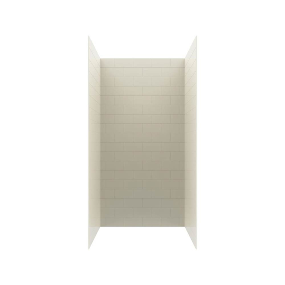 MTMK72-3636 36 x 36 x 72 Swanstone® Metro Subway Tile Glue up Bathtub and Shower Wall Kit in