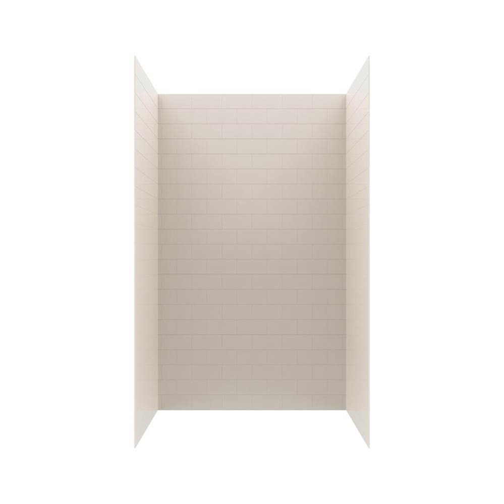 MTMK84-3250 32 x 50 x 84 Swanstone® Metro Subway Tile Glue up Shower Wall Kit in Bisque