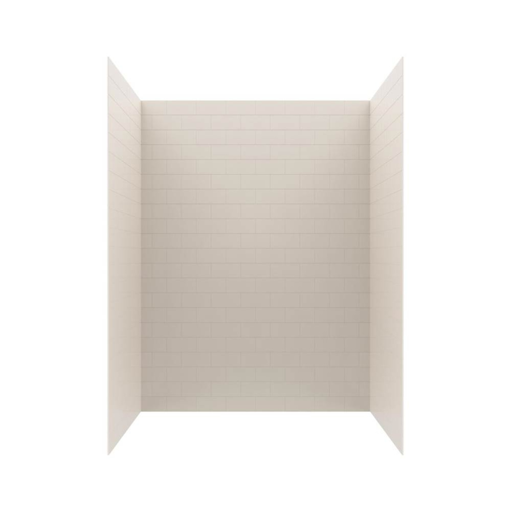 MTMK84-4262 42 x 62 x 84 Swanstone® Metro Subway Tile Glue up Shower Wall Kit in Bisque