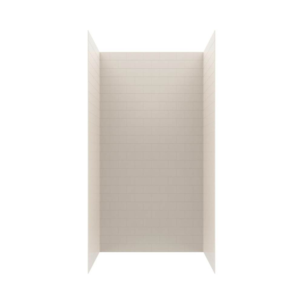 MTMK96-3250 32 x 50 x 96 Swanstone® Metro Subway Tile Glue up Shower Wall Kit in Bisque