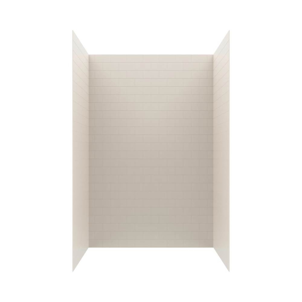 MTMK96-4262 42 x 62 x 96 Swanstone® Metro Subway Tile Glue up Shower Wall Kit in Bisque