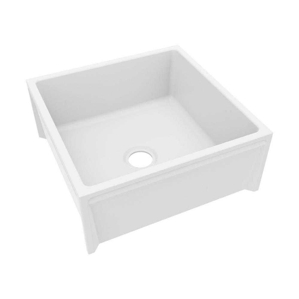 MS-2424 24 x 24 Veritek Floor Mount Single Bowl Mop Service Sink in White