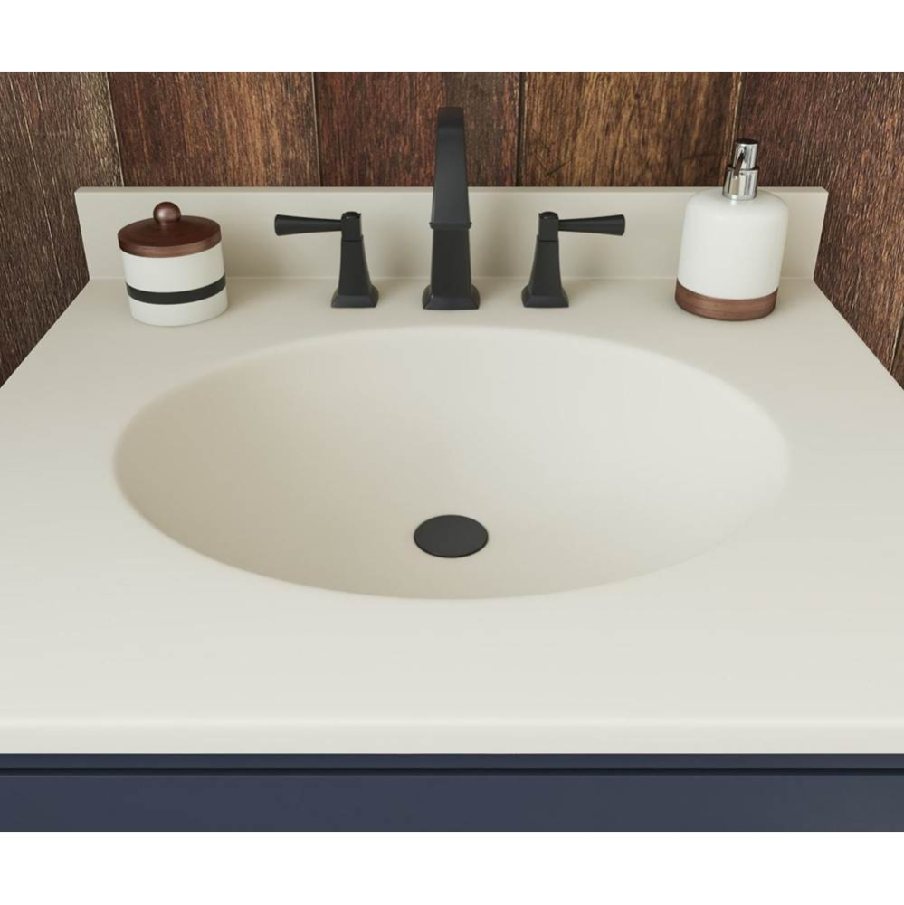 VT1B2231 Ellipse 22 x 31 Single Bowl Vanity Top in Bone