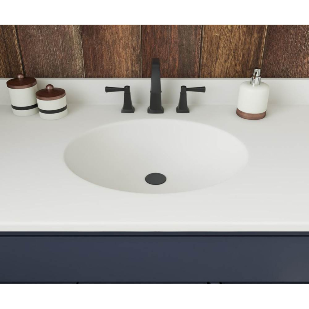VT1B2249 Ellipse 22 x 49 Single Bowl Vanity Top in White