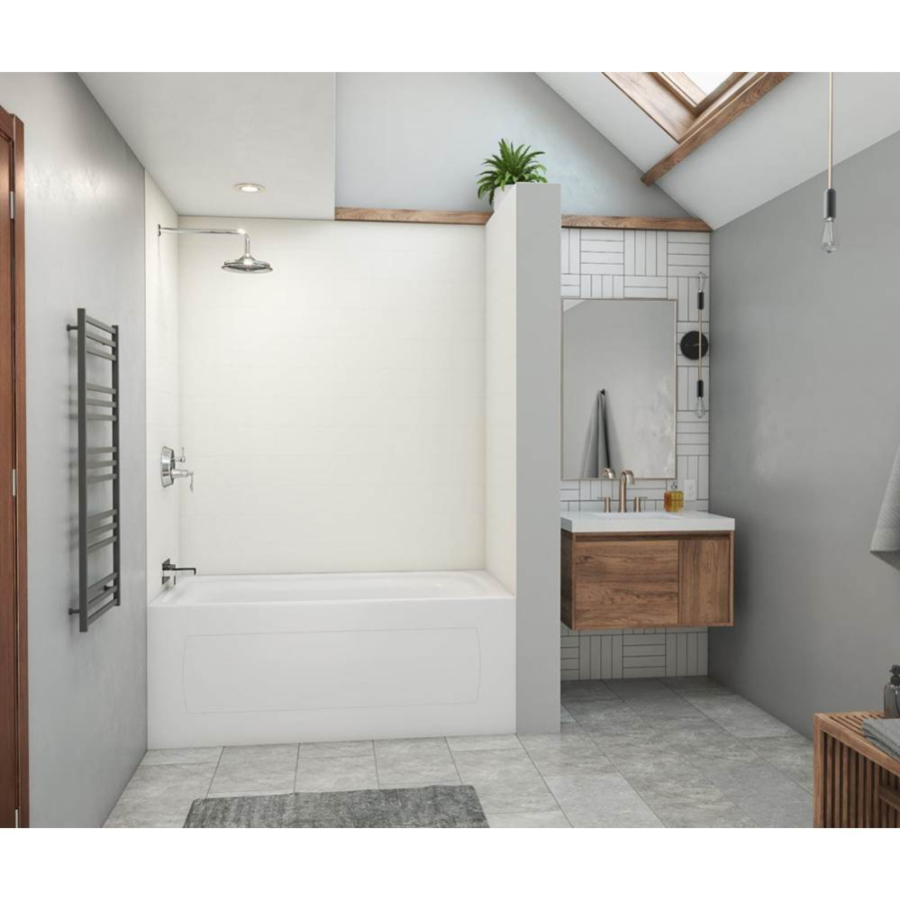 MSMK72-3636 36 x 36 x 72 Swanstone® Modern Subway Tile Glue up Bathtub and Shower Wall Kit in
