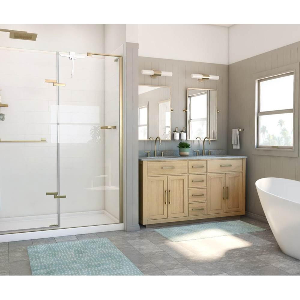 Odile Suite 24 in. Double Towel Bar in Brushed Gold