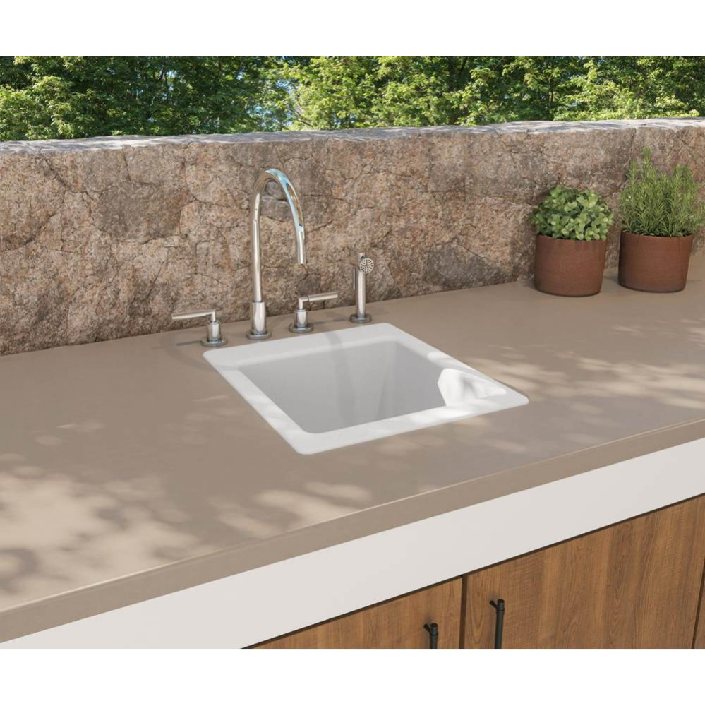 DIT-S 17 x 20 Veritek Dual Mount Small Utility Sink in White