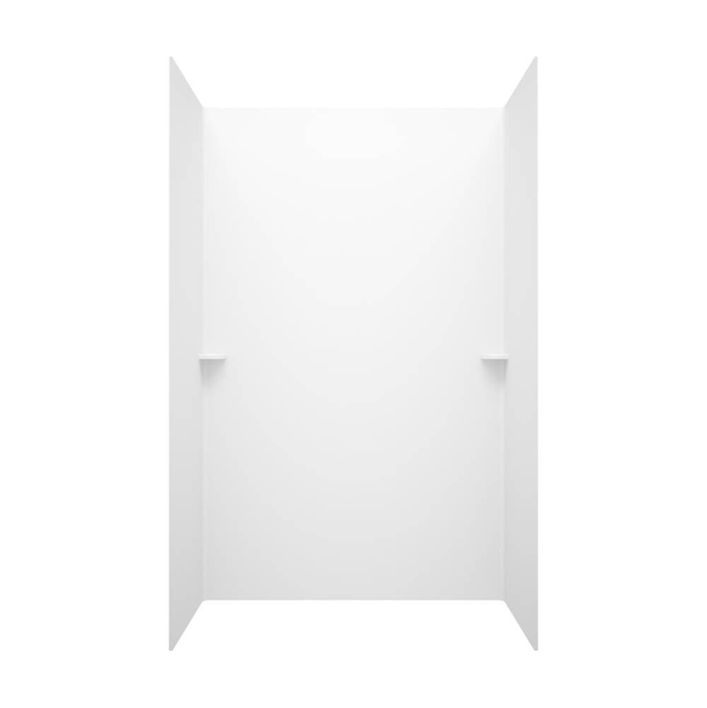 SS-60-3 30 x 60 x 60 Swanstone® Smooth Glue up Tub Wall Kit in White
