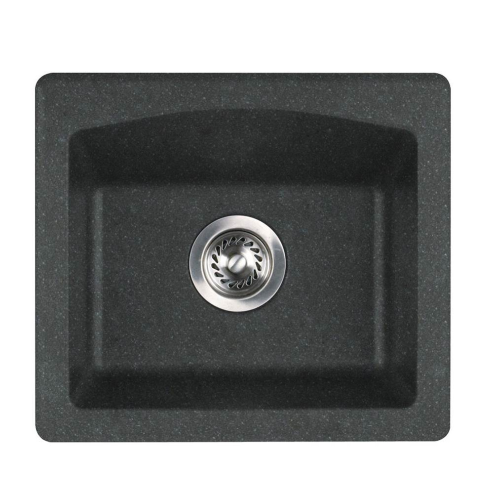 QZBS-1816 16 x 18 Granite Dual Mount Bar Sink in Nero