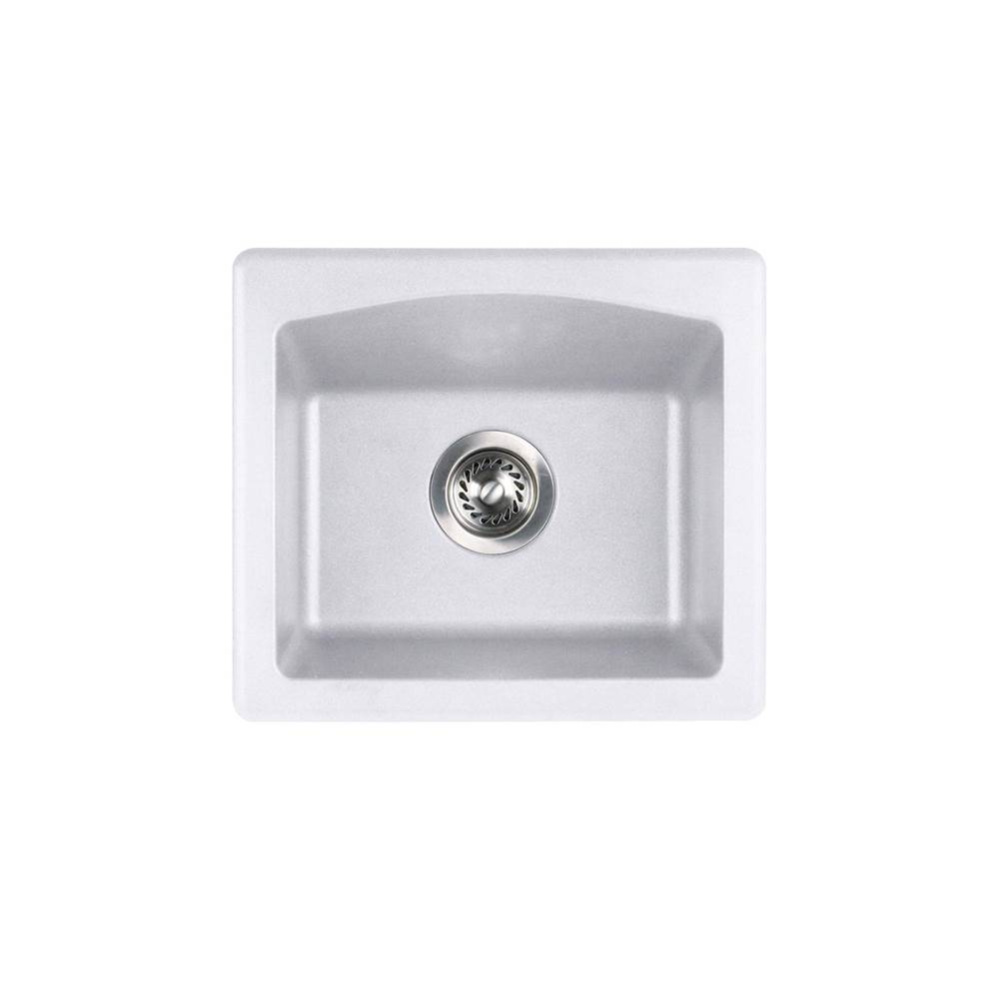 QZBS-1816 16 x 18 Granite Dual Mount Bar Sink in Opal White