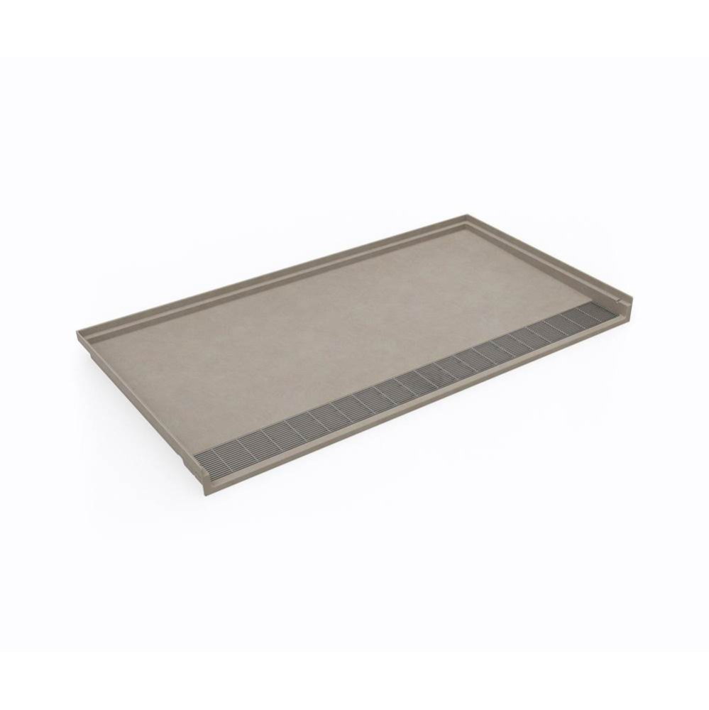 SBF-3462 34 x 62 Performix Alcove Shower Pan with Center Drain Limestone