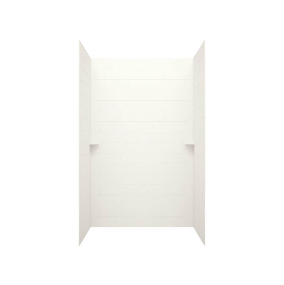 MSMK96-3062 30 x 62 x 96 Swanstone® Modern Subway Tile Glue up Shower Wall Kit in Bisque