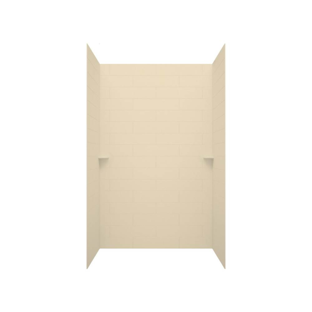 MSMK72-3062 30 x 62 x 72 Swanstone® Modern Subway Tile Glue up Tub Wall Kit in Bone
