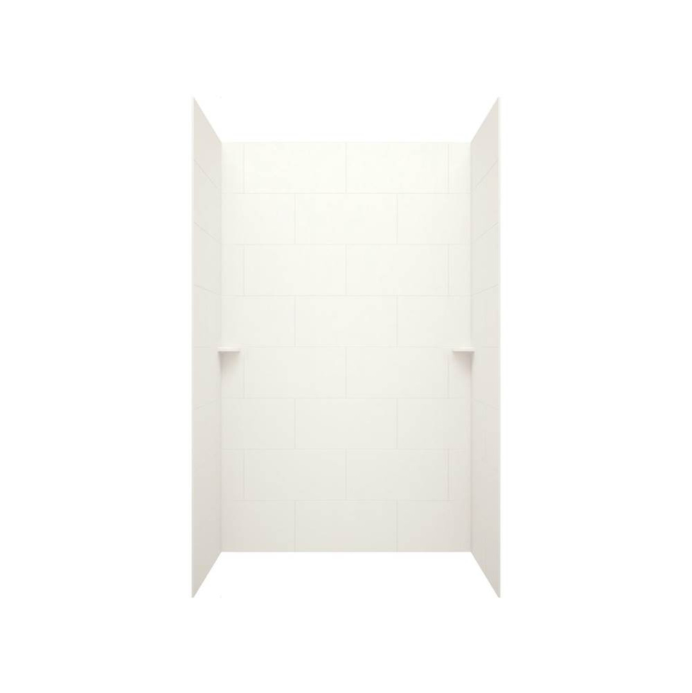 TSMK96-3462 34 x 62 x 96 Swanstone® Traditional Subway Tile Glue up Shower Wall Kit in Bisque