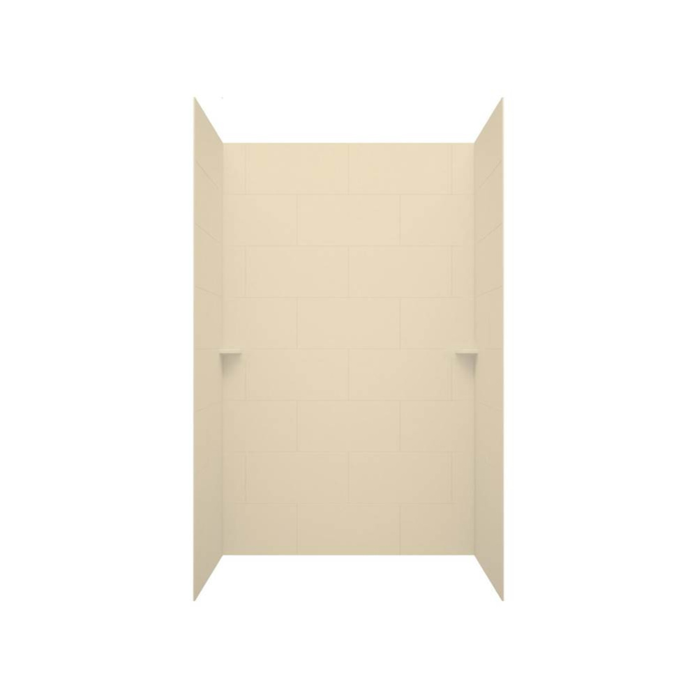 TSMK96-3662 36 x 62 x 96 Swanstone® Traditional Subway Tile Glue up Shower Wall Kit in Bone