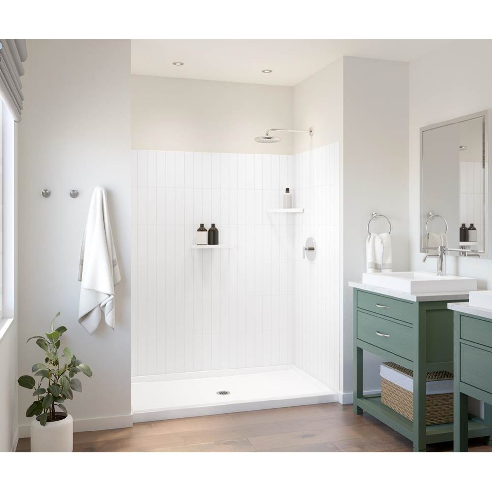 Novaline 36 x 48 x 72 Vertical Tile Glue up Wall Kit in White