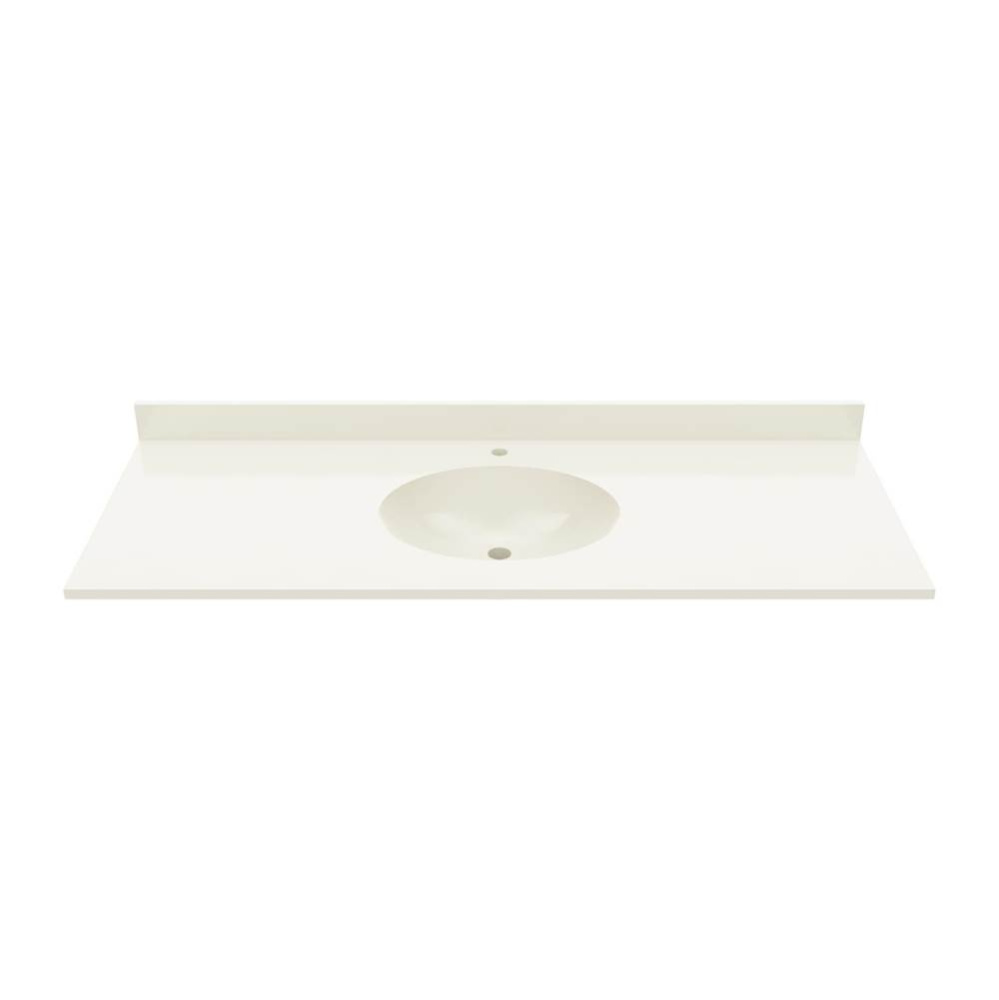 VC1B2255 Ellipse 22 x 55 Single Bowl Vanity Top in Bone