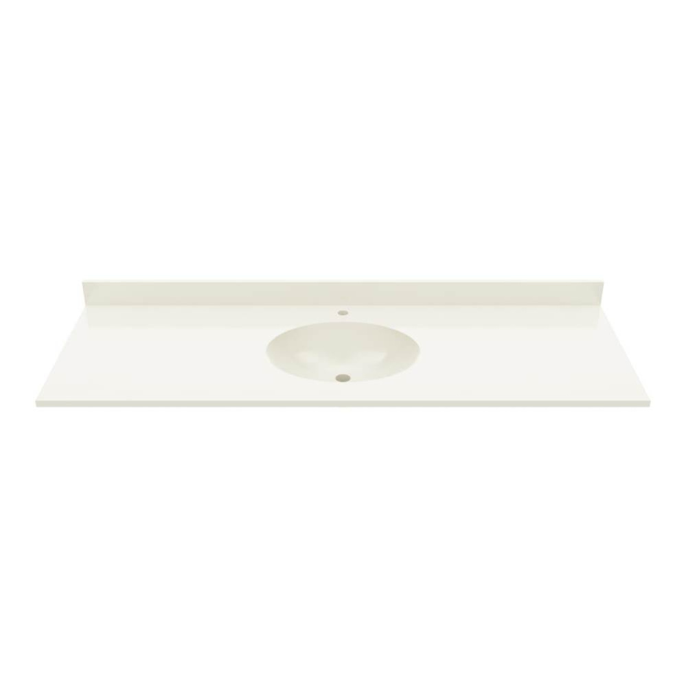 VC1B2261 Ellipse 22 x 61 Single Bowl Vanity Top in Bone