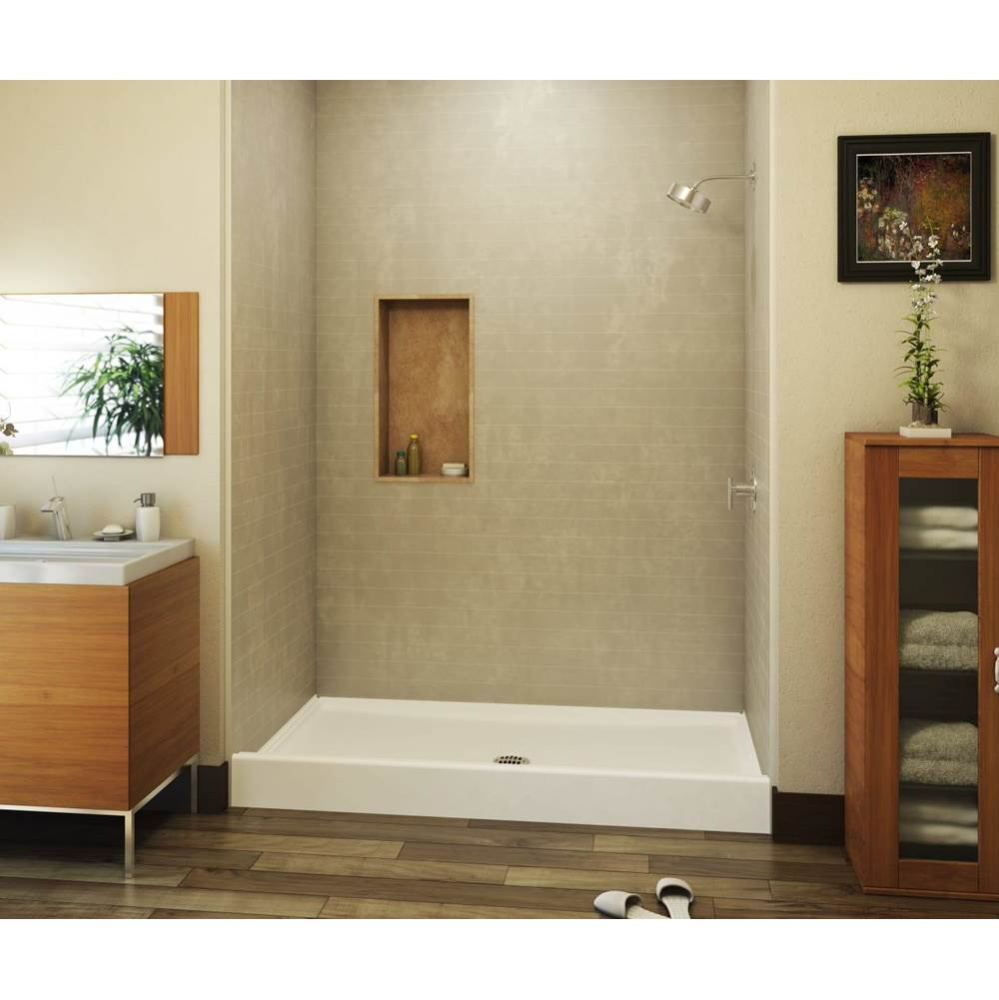 VP6034CPAN Veritek™ Pro Alcove Shower Pan with Center Drain in White