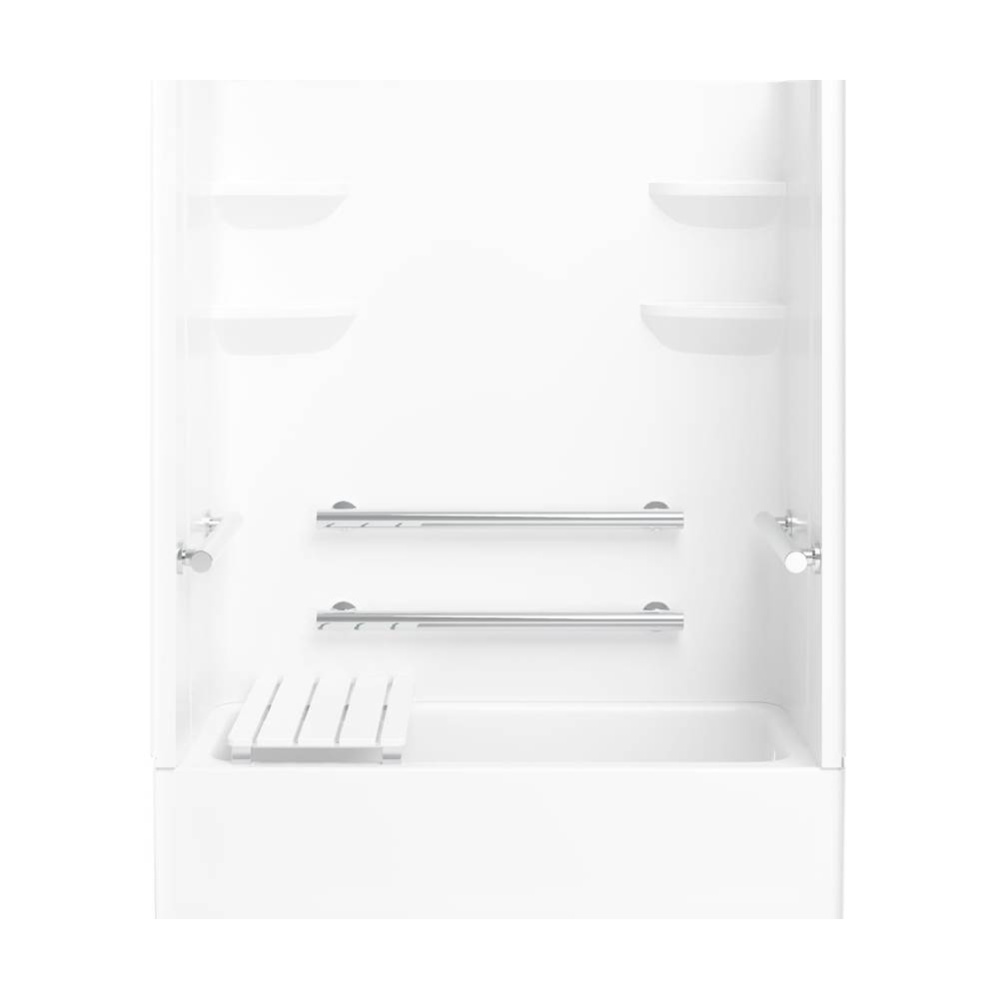 VPF6032CTSMN2L/R 60 x 33 Veritek™ Pro Alcove Left Hand Drain Four Piece Tub Shower in White