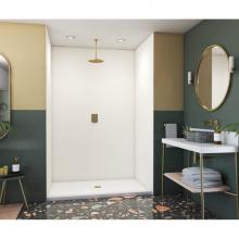 Swan SMMK963442.010 - SMMK96-3442 34 x 42 x 96 Swanstone® Smooth Glue up Shower Wall Kit in White