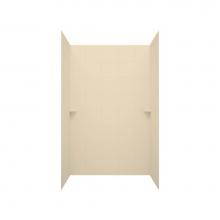 Swan SQMK723636.037 - SQMK72-3636 36 x 36 x 72 Swanstone® Square Tile Glue up Tub Wall Kit in Bone