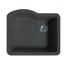 Swan QU02522SB.077 - QUSB-2522 22 x 25 Granite Undermount Single Bowl Sink in Nero