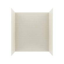 Swan MTMK723062.037 - MTMK72-3062 30 x 62 x 72 Swanstone® Metro Subway Tile Glue up Tub Wall Kit in Bone
