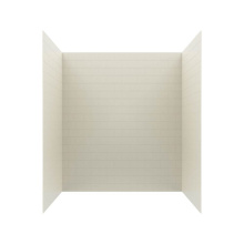 Swan MTMK723662.037 - MTMK72-3662 36 x 62 x 72 Swanstone® Metro Subway Tile Glue up Tub Wall Kit in Bone