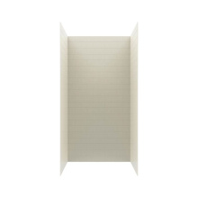 Swan MTMK843442.037 - MTMK84-3442 34 x 42 x 84 Swanstone® Metro Subway Tile Glue up Shower Wall Kit in Bone