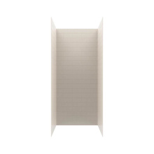 Swan MTMK843636.018 - MTMK84-3636 36 x 36 x 84 Swanstone® Metro Subway Tile Glue up Shower Wall Kit in Bisque