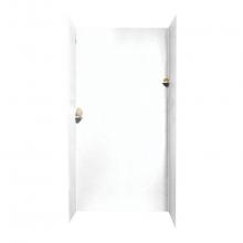 Swan SK484896.010 - SK-484896 48 x 48 x 96 Swanstone® Smooth Glue up Shower Wall Kit in White