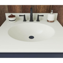 Swan VT02225.018 - VT1B2225 Ellipse 22 x 25 Single Bowl Vanity Top in Bisque