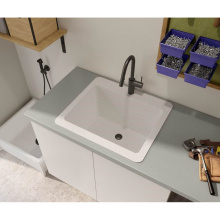 Swan DIT1000.033 - DIT 22 x 25 Veritek Dual Mount Large Bowl Utility Sink in Flock