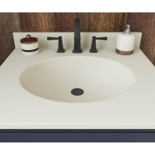Swan VT02231.037 - VT1B2231 Ellipse 22 x 31 Single Bowl Vanity Top in Bone