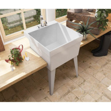 Swan MF0000FM.001 - MF-F 22 x 24 Veritek Floor Mount Single Bowl Laundry Tub in Flock