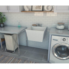 Swan MF0000WM.001 - MF-W 22 x 24 Veritek Wall Mount Single Bowl Laundry Tub in Flock