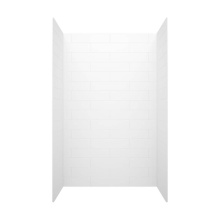 Swan MSMK843250.010 - MSMK84-3250 32 x 50 x 84 Swanstone® Modern Subway Tile Glue up Shower Wall Kit in White