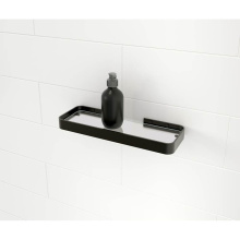 Swan RECSHELF.002 - Odile Suite Rectangular Shelf with Clear Glass in Matte Black