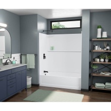 Swan OP6032TSLA.010 - OP6032TSLA 60 x 32 Optima Alcove Left Hand Drain Five Piece Reinforced Tub Shower in White