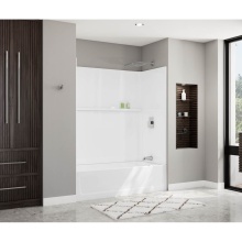 Swan OP6032TSR.010 - OP6032TSR 60 x 32 Optima Alcove Right Hand Drain Five Piece Tub Shower in White