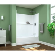 Swan OP6030TSR.010 - OP6030TSR 60 x 30 Optima Alcove Right Hand Drain Five Piece Tub Shower in White