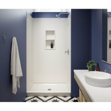 Swan SMMK963636.013 - SMMK96-3636 36 x 36 x 96 Swanstone Smooth Glue up Shower Wall Kit in Coastal Sands